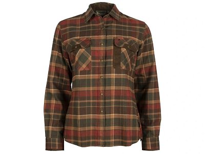 Košile PINEWOOD Prestwick Exclusive dámské D.Green/Teracotta 3428-767 vel. XS