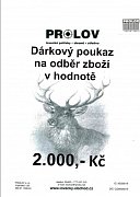 Dárkový poukaz v hodnotě 2000,-