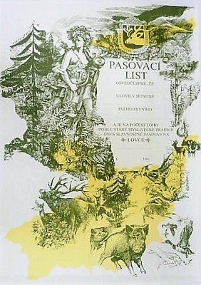Pasovací list MYSLIVOST velký