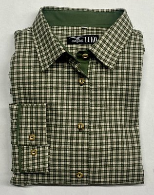 Dámská halenka LUKO DR zelená kostička 152 119 vel. 38