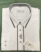 Košile LUKO 202111 bílá s výšivkou a lemováním DR vel. 44