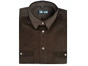 Košile LUKO 252207 hnědý manšestr vel.  48